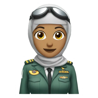 Pilot With Hijab sticker