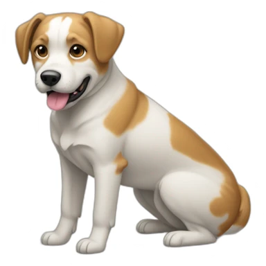 Chien sur pelleteuse sticker