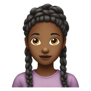 a black girl's face with braids sticker