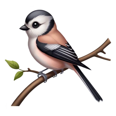 long tailed tit sticker