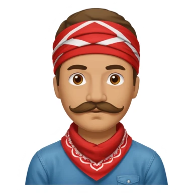 mustached with bandanas sticker