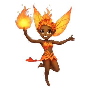 Fire dancing faerie  sticker