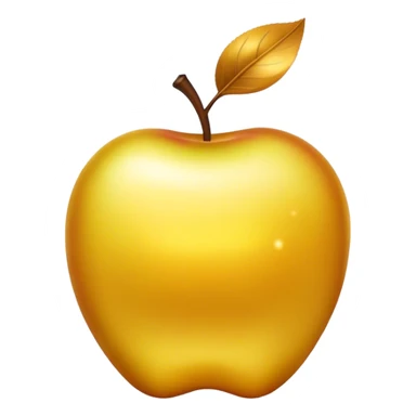floating apple with a roaming aura around it and its like, a gold apple with bright sticker