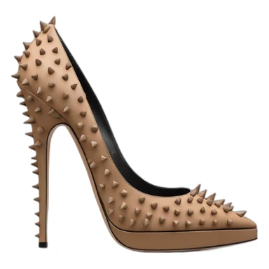 VALENTINO Tan-go PLATFORM PUMP black spikes sticker