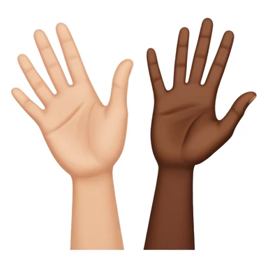 palms clapping another's hand
 sticker