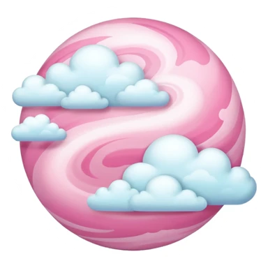 pink planet sticker