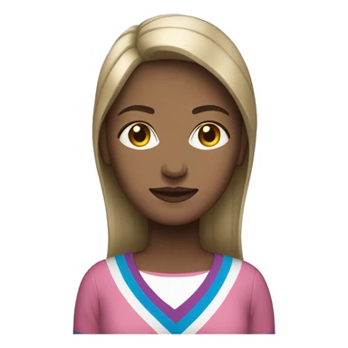 woman dressed with transgender flag clothes sticker