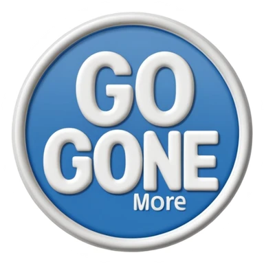 A PVC patch showing the words "GO ONE MORE" sticker
