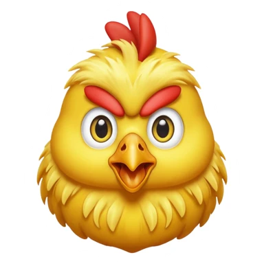 Shocked chicken emoji sticker