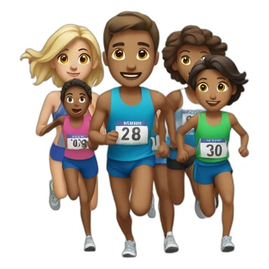family of runners sticker