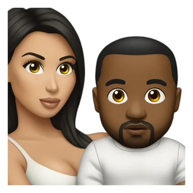 kim kardashian holding midget kanye sticker