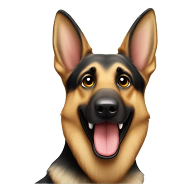  German shepherd with its tongue out sticker