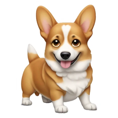 the dog corgi thought  sticker