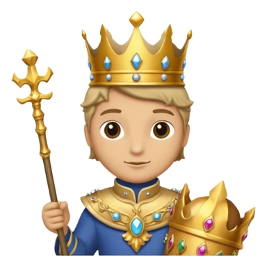 royal staff tortiose with scepter in left hand sticker