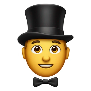Breaded guy with a top hat sticker