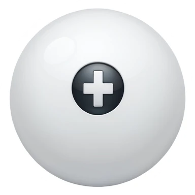 i want a white ball with a plus sign like the smash bros logo sticker