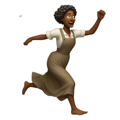 huckleberry Finn harvest goddess sprinting, with a large stride and arms outstretched sticker