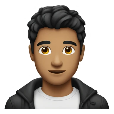 young strong handsome man with black hair sticker