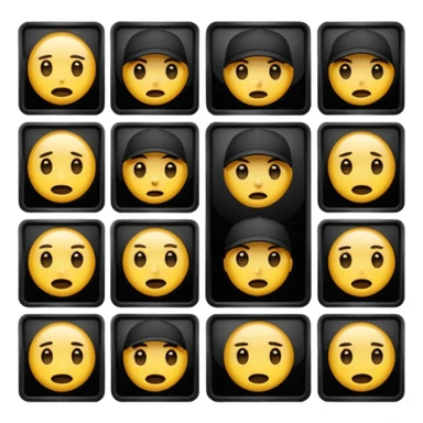 make a French urban rap emoji pack mixing city elements, emotional tension, dim street lighting and expressive faces to reflect lyrical depth sticker
