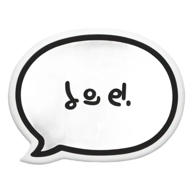 White word bubble with “lol” inside, no smiley face, no period sticker
