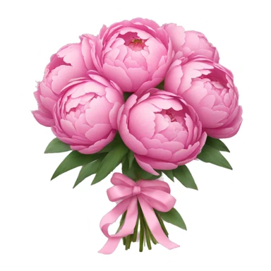 Pink peonies bouquet  sticker