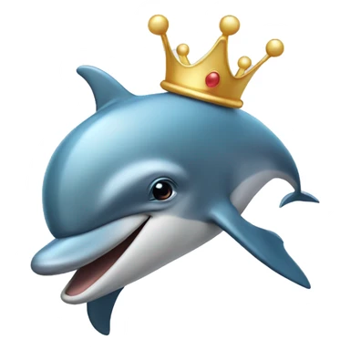 Dolphin with a crown  sticker