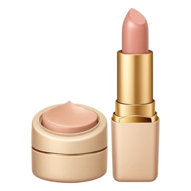 A soft nude lipstick in a minimalist beige shell. sticker