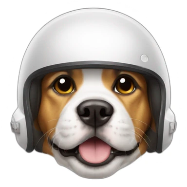 Dog with helmet  sticker
