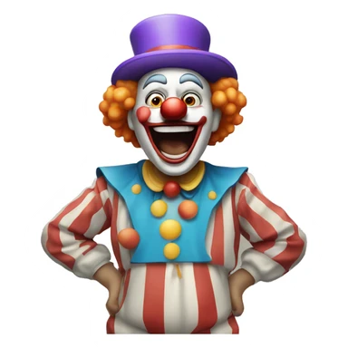 stessed clown happy and overwhelmed  sticker