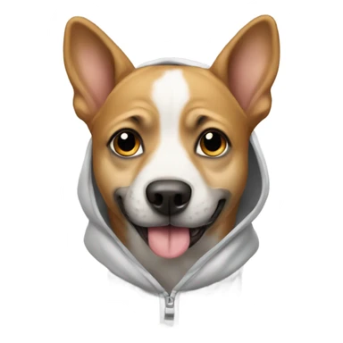 Dog with hoody sticker