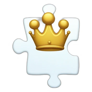 Puzzle piece with crown  sticker