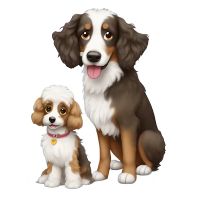poodle and australian shepard sticker