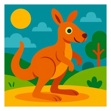 Kangaroo sticker