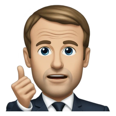 Emmanuel Macron contre les manifestants sticker