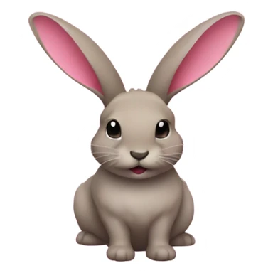 Conejo con pestañas y un moño rosa  sticker