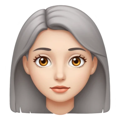 gray eyes female sticker