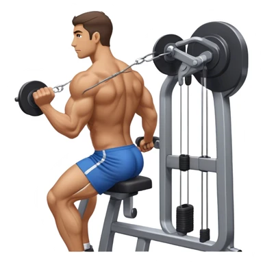 side-view man cable-machine tricep-pushdown sticker