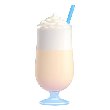 A cold Turkish yogurt drink served in a glass, white and frothy, sometimes with bubbles on top sticker