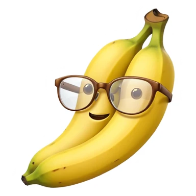 single banana with glasses sticker