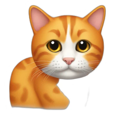 Orange cat with tiny black spots sticker