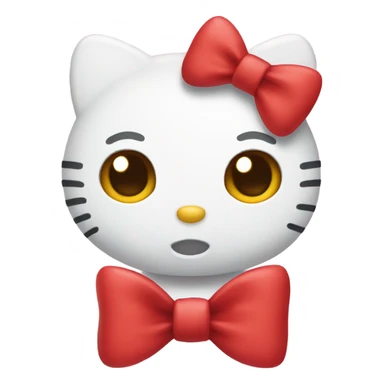 Hello-kitty red bow sticker