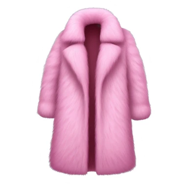 Long Pink fur coat sticker