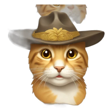 gato con sombrero sticker
