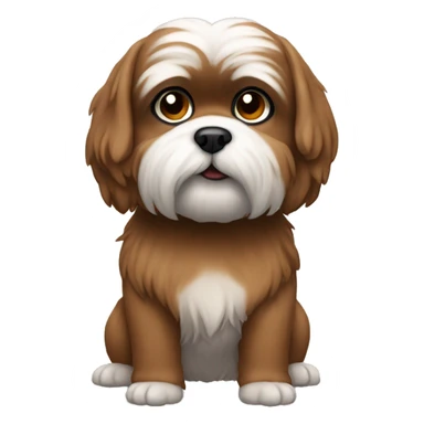 Brown shitzu sticker