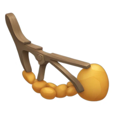 slingshot with pebbles sticker