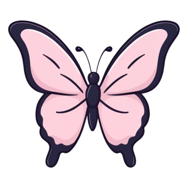 Light pink butterfly with sparkles sticker