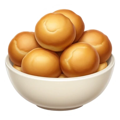 very spherical round fried dough balls in a bowl sticker