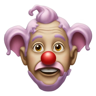 Clown with pig nose sticker