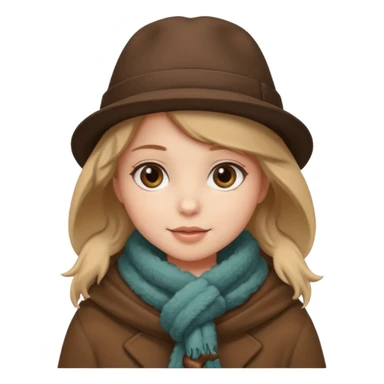 Cute winter clothes Nice brown things sticker