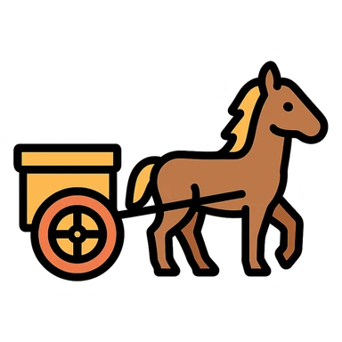 horse cart sticker